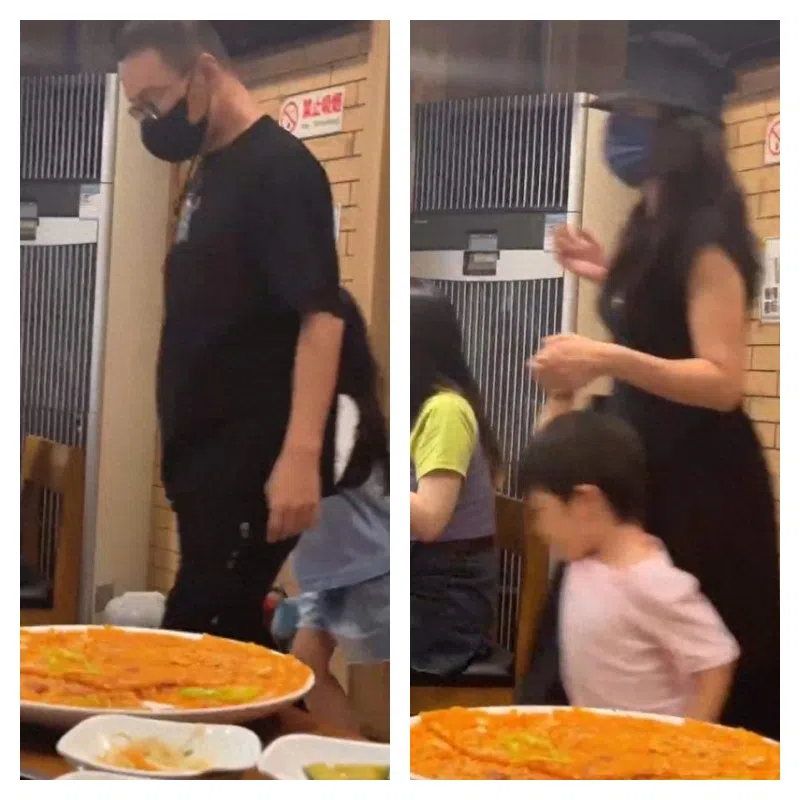 之前有媒体拍到夫妻两带孩子烤肉，两人前后脚全程几乎零互动。（互联网）