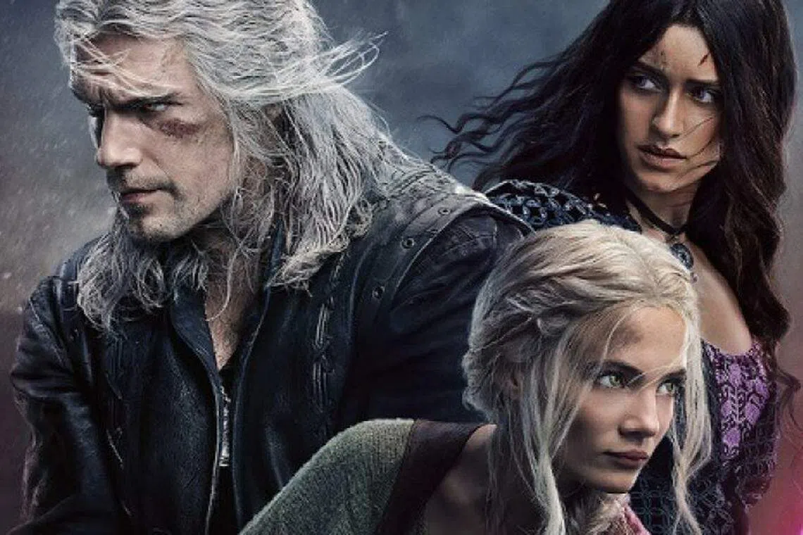 《猎魔士》第三季是亨利卡维尔（左）最后一次出演杰洛特。（Netflix图）