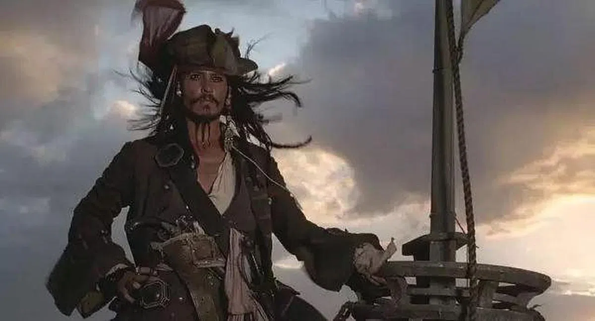 Johnny Depp演活《加勒比海盗》（Pirates of the Caribbean）系列电影里的海盗。（互联网）