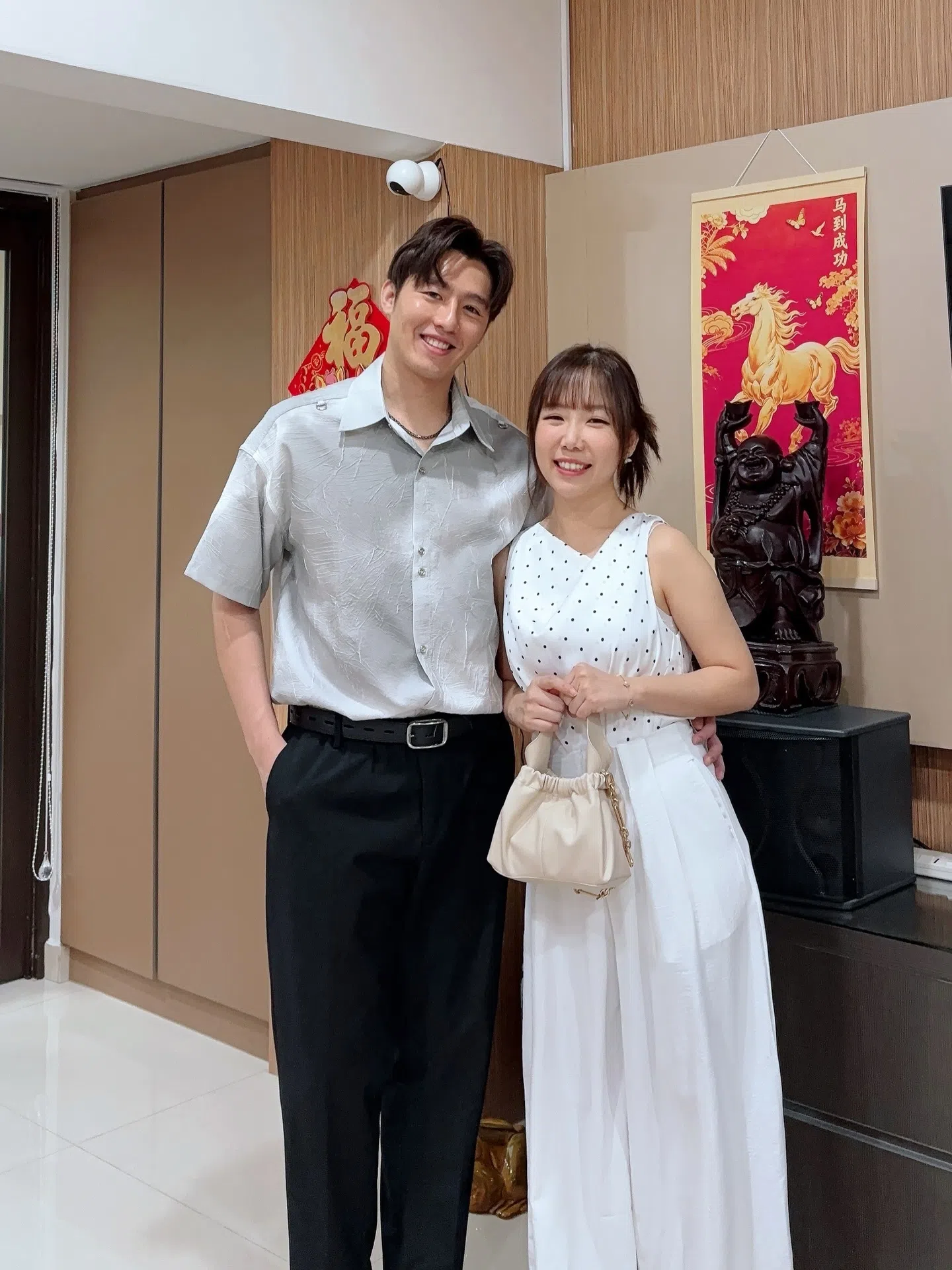 魏妙如和台湾制作人老公黄昺翔2023年结婚。（取自魏妙如IG）