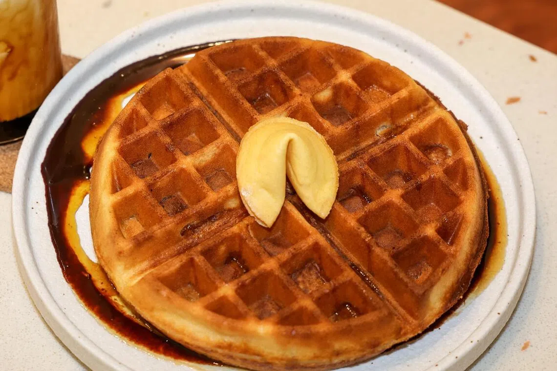 特制年糕格子松饼，外酥内糯。（档案照）