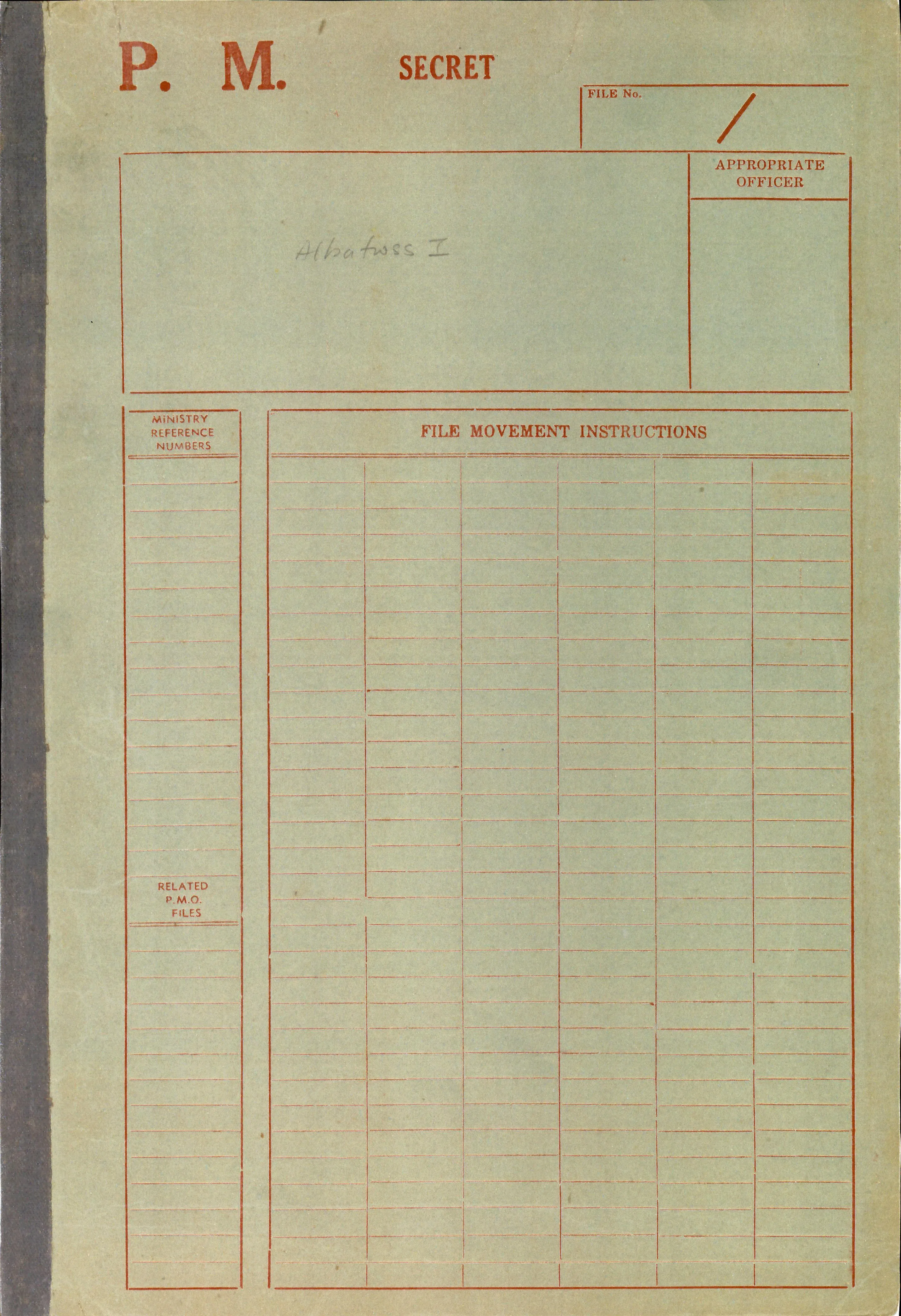 《信天翁档案》是由建国元勋吴庆瑞博士在1964年所创建，随后大约一年里，他陆续存入同新马分家相关的内阁秘密文件与备忘录，以及他与马来西亚领导人密谈的手写笔记。（档案照片）