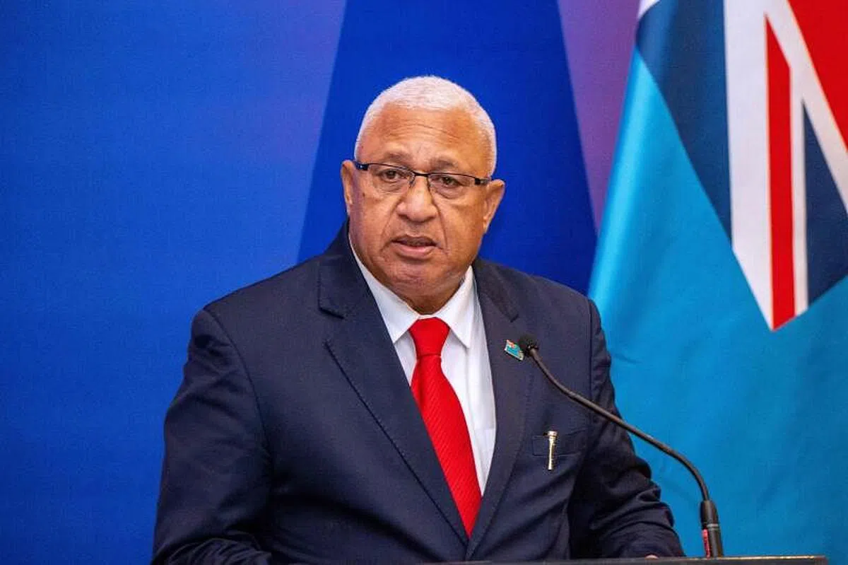 斐济总理姆拜尼马拉马。（法新社）