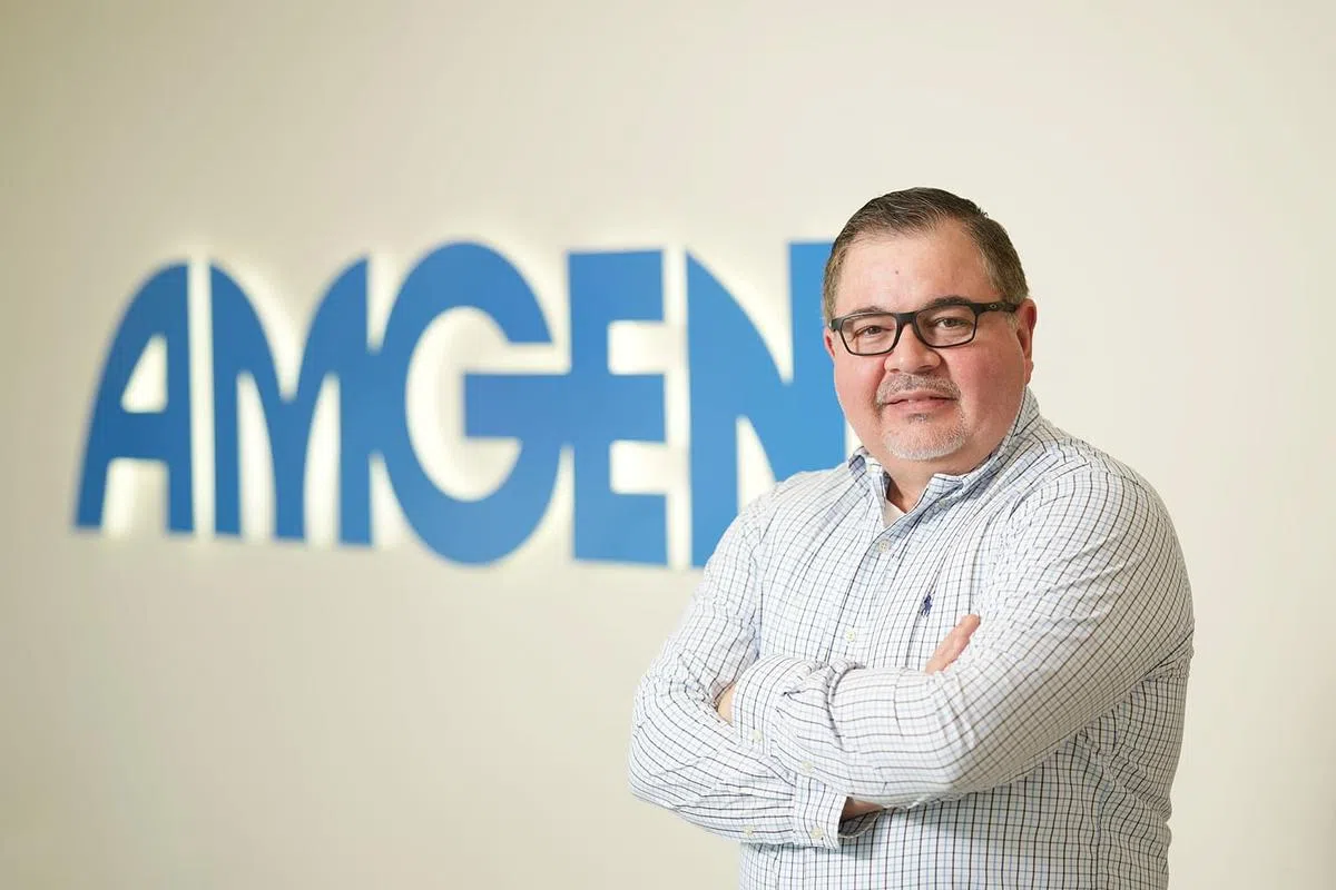 新加坡拥有强大的基础设施及高技能人才库，成为安进理想的生产基地。——安进新加坡制造副总裁托雷斯。（谢智扬摄） 