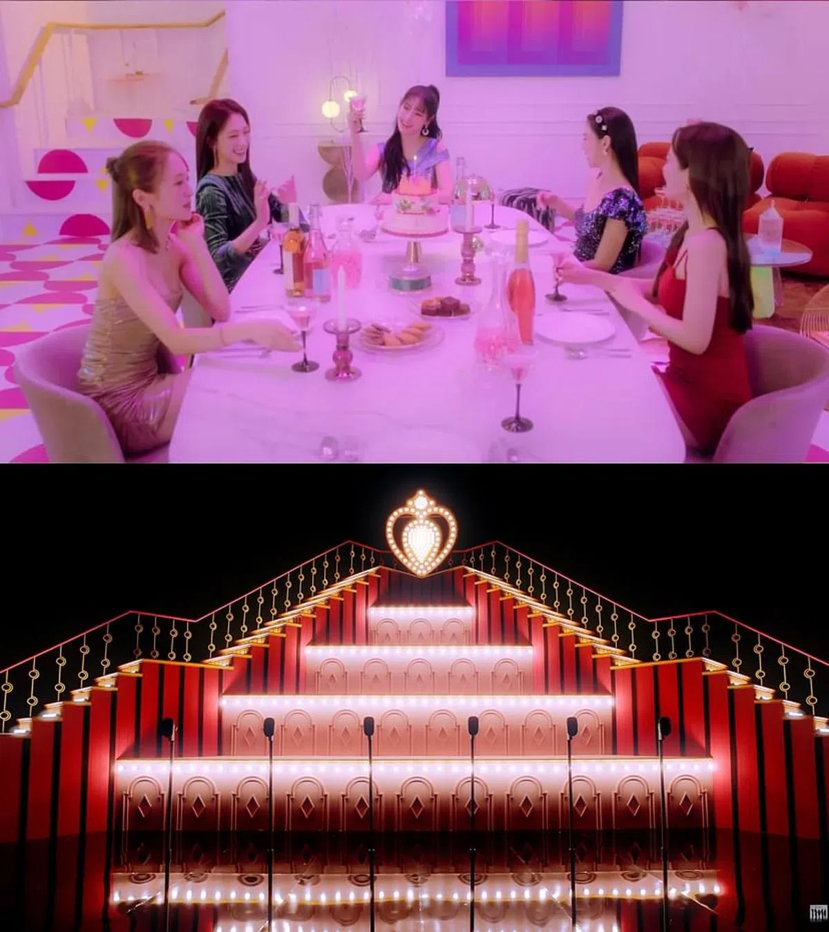 新歌“When I Move”MV中除了出镜的5位成员，靠近镜头这一侧还摆放着第6套餐具，杯中也斟了酒。MV最后一幕更是出现6支麦克风，细节令粉丝们感动不已。（互联网）