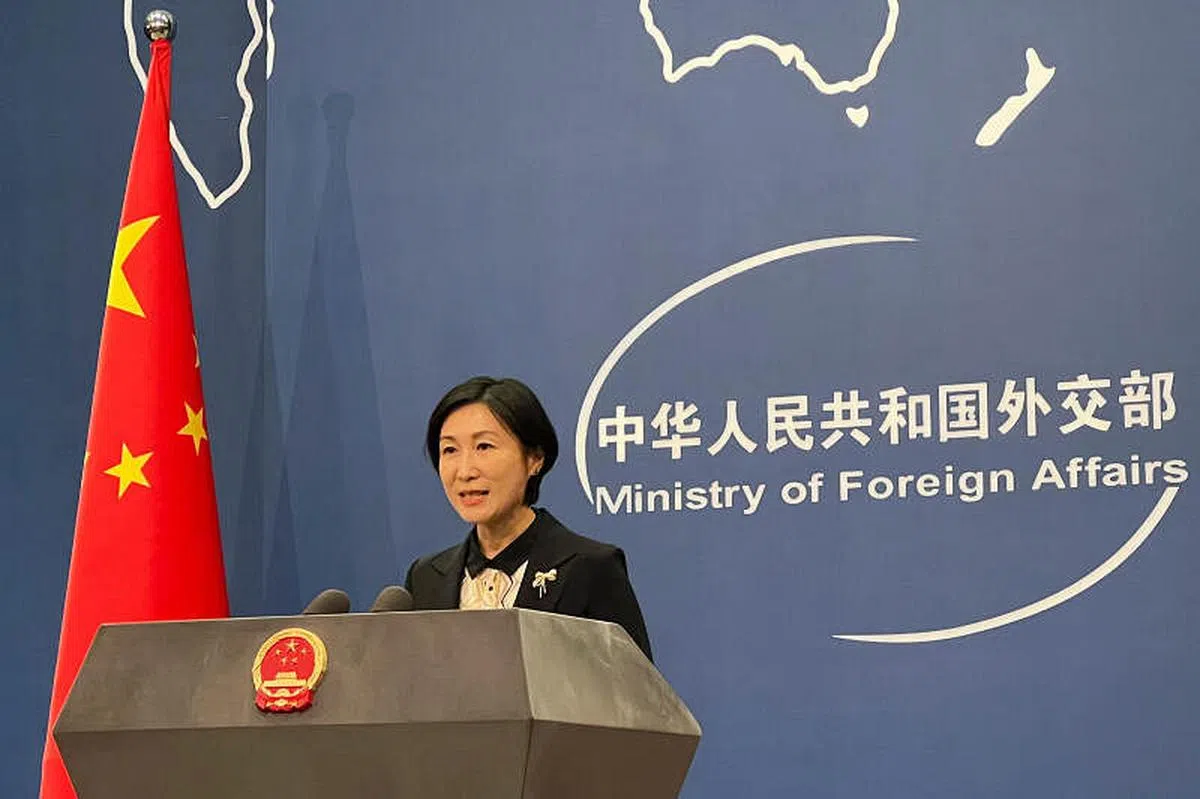 毛宁星期四在例行新闻发布会上称，《台湾政策法》如继续审议推进甚至通过成法，将极大动摇中美关系的政治基础。（路透社） 