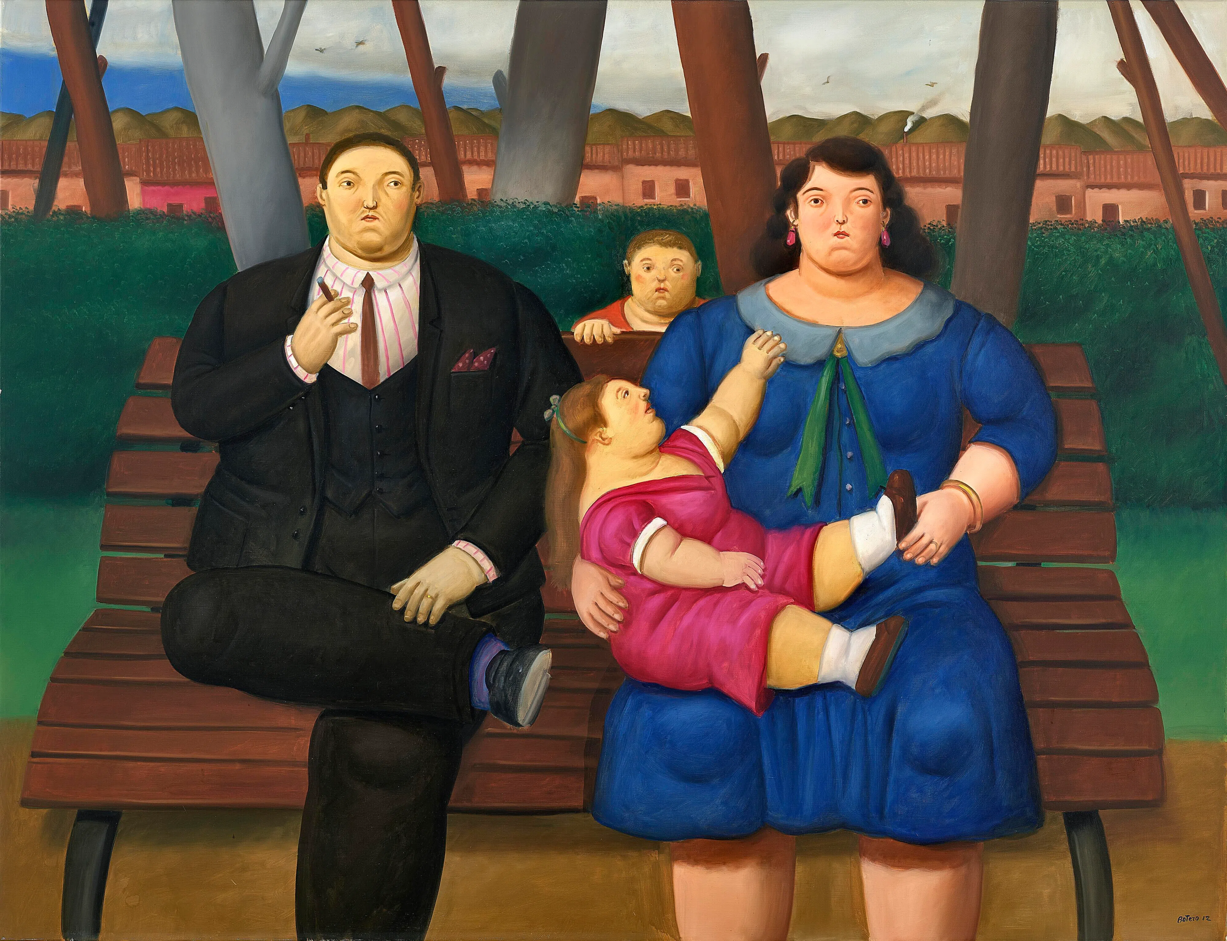 费尔南多·博特罗油画《家庭》（2012）。（Christie’s提供）
