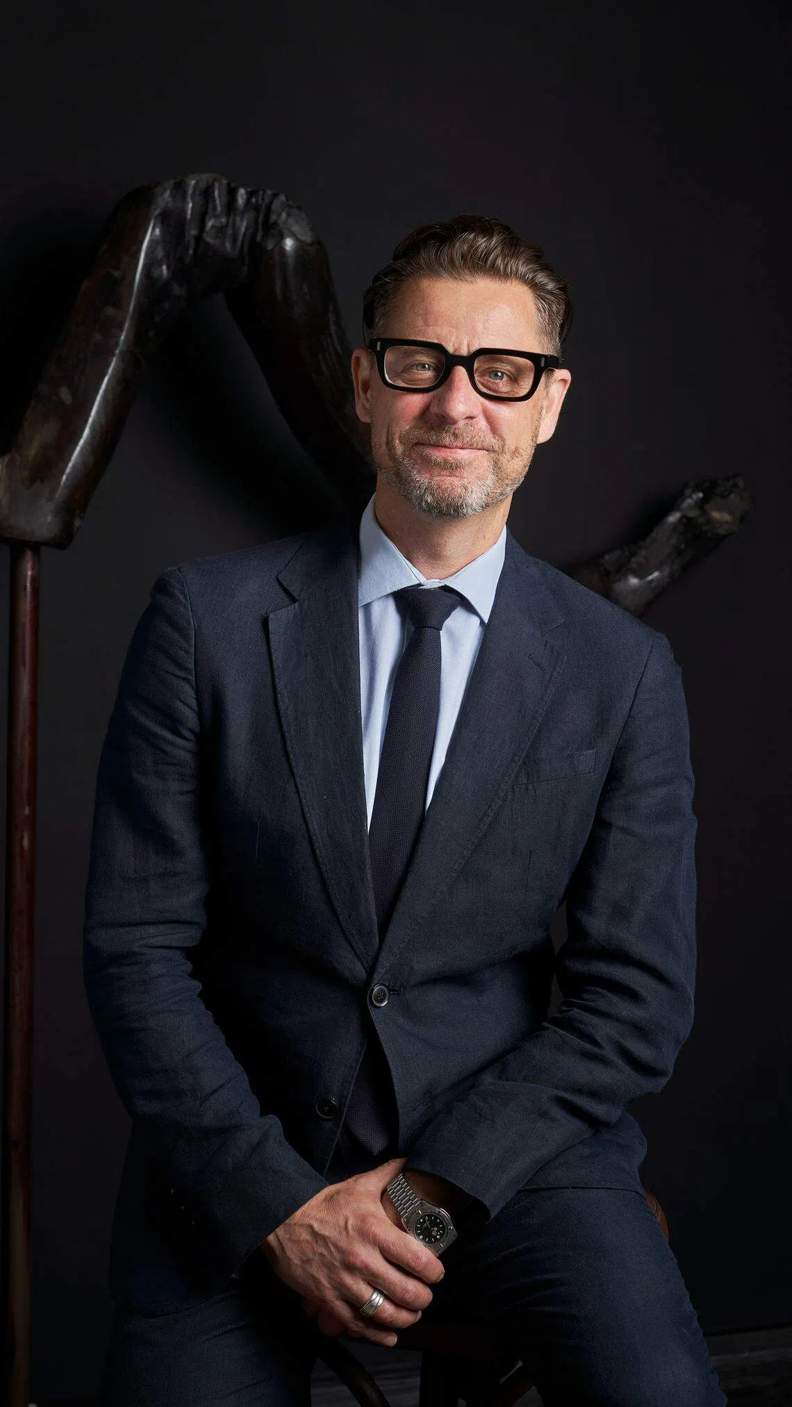 甘德（Jonathan Gander）博士介绍，本地首个音乐治疗硕士项目，首届预计招收20多名学生。（拉萨尔艺术学院提供）