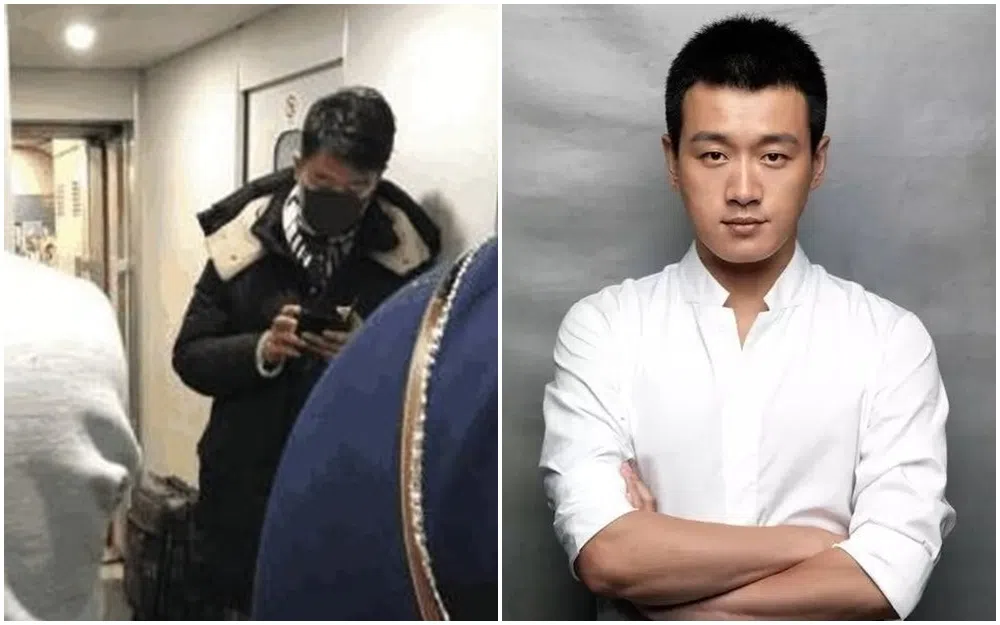 佟大为全程戴着口罩没有被认出。