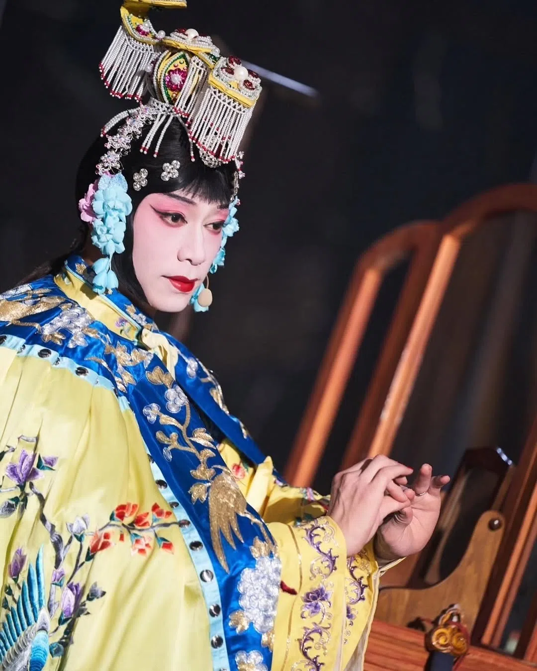 黑泽良平在《披荆斩棘的哥哥4》挑战京剧，饰演虞姬。（取自黑泽良平IG）