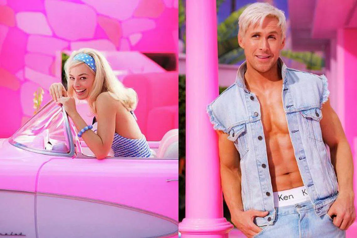 玛格罗比（左）与莱恩葛斯林在《芭比》一起去探索真相。（互联网）