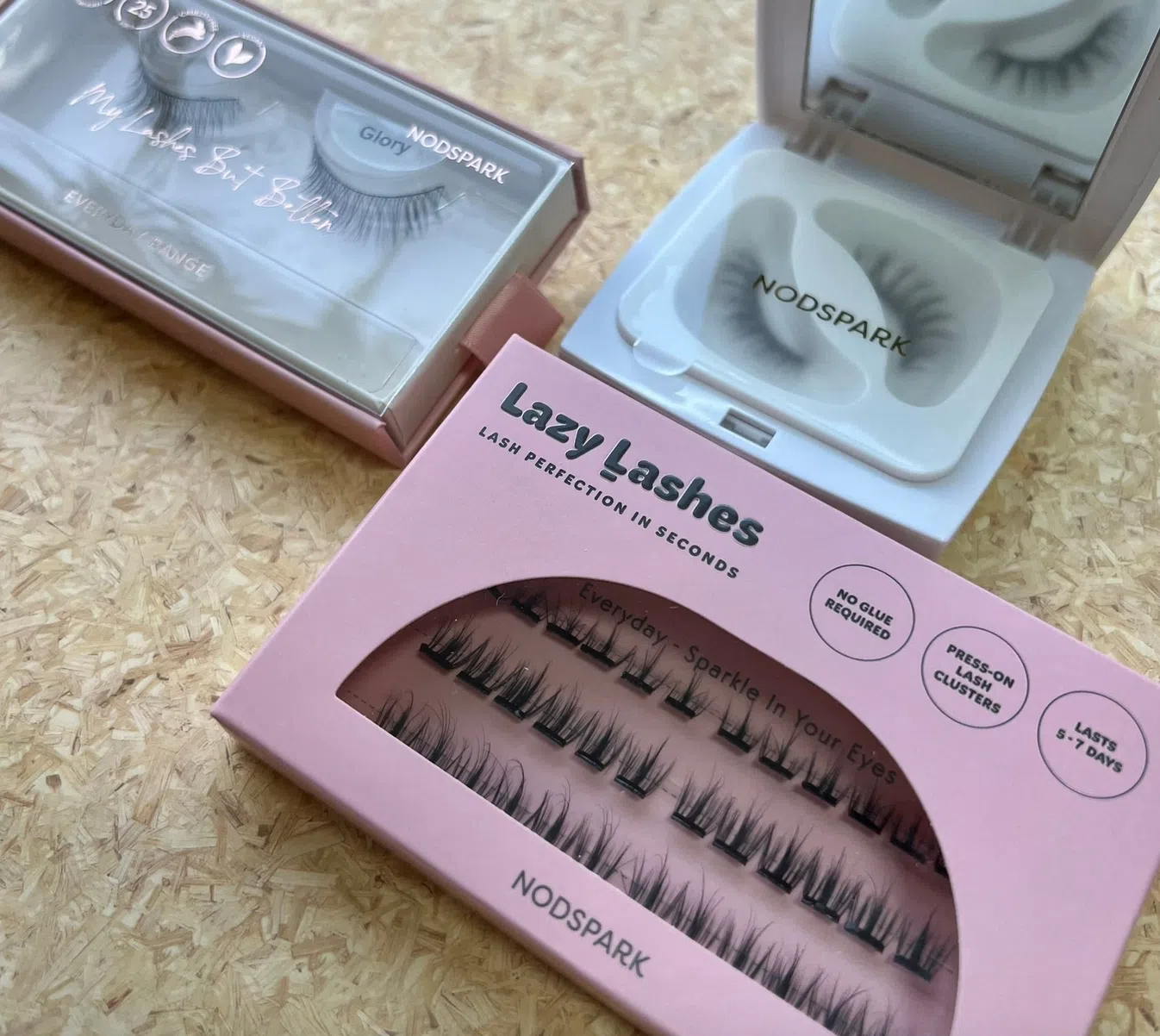 Nodspark推出预先贴上胶带的“懒人”假睫毛，在5分钟内便能轻易贴上。（Nodspark提供）