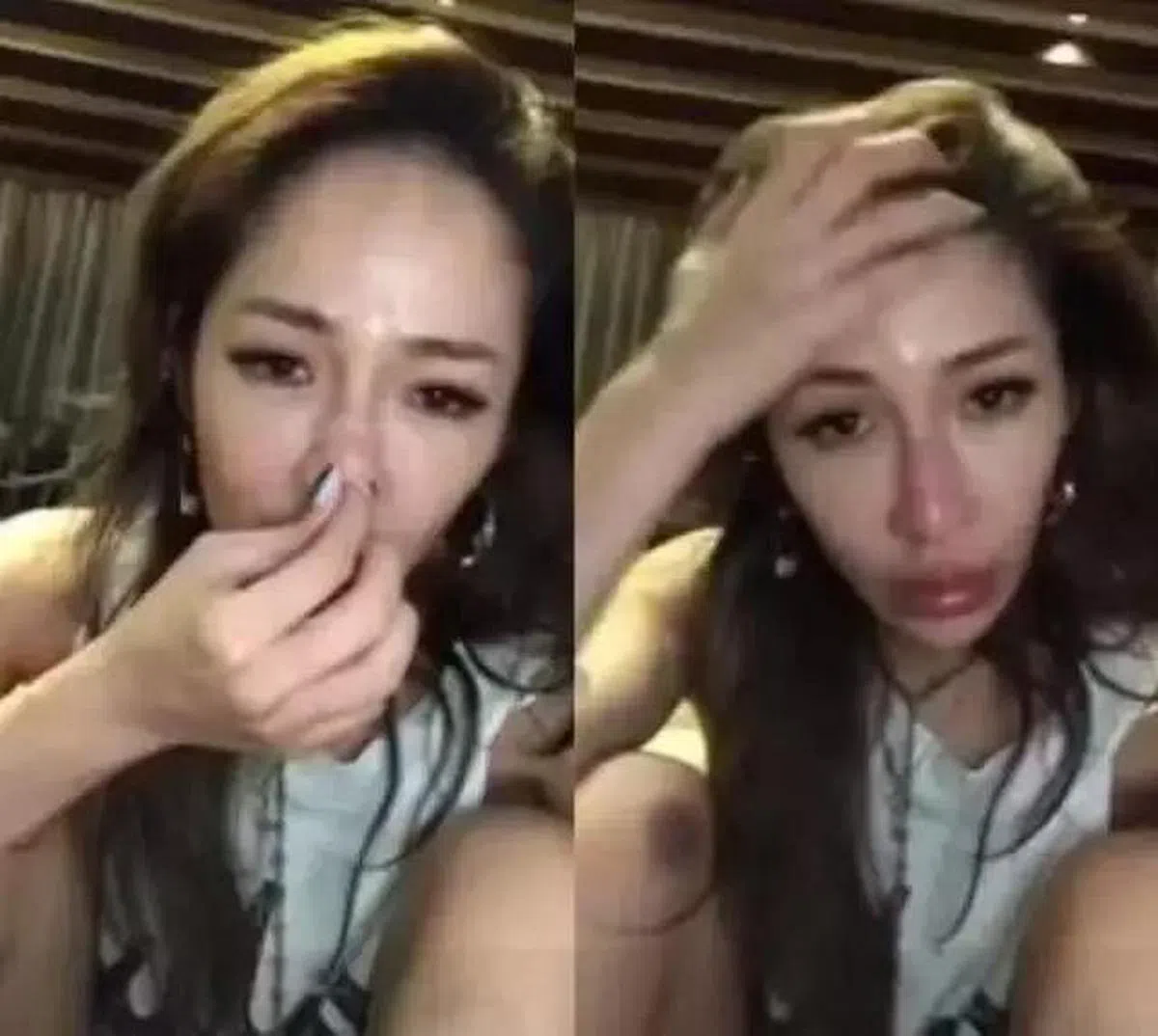 萧亚轩开直播承认整容。（视频截图）