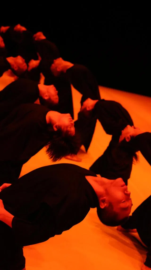 在首尔上演的《16》，16位舞者排成一列，如同生命脉络不断波动。（梵克雅宝提供）