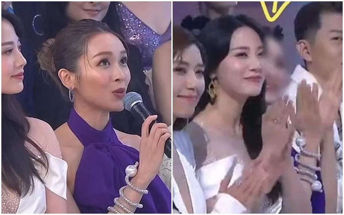 李佳芯在节目中的画面被打上格子。（互联网）