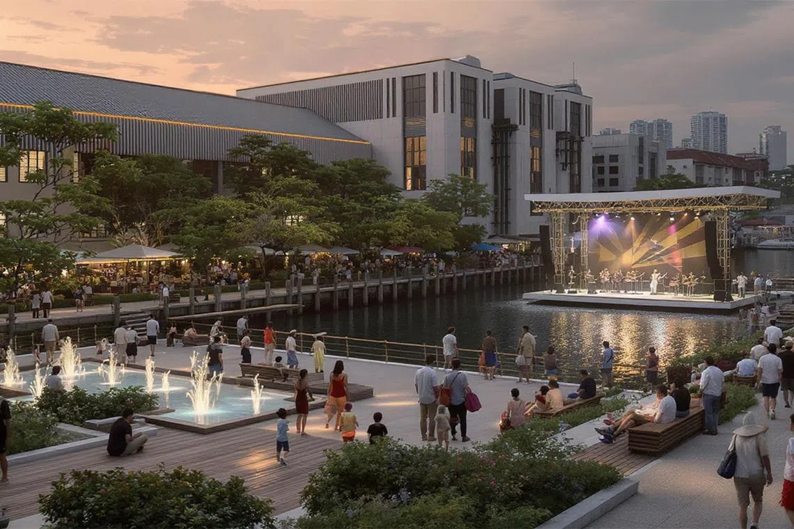 三巴旺船厂的干船坞，未来可能发展为其他用途，如展演空间。（市区重建局提供构想图）