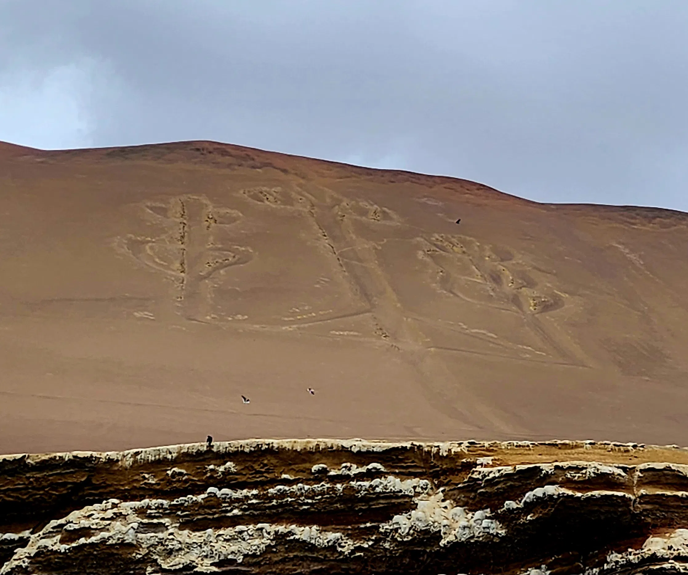 神秘的巨型帕拉卡斯烛台地画。（蔡玉卿摄）