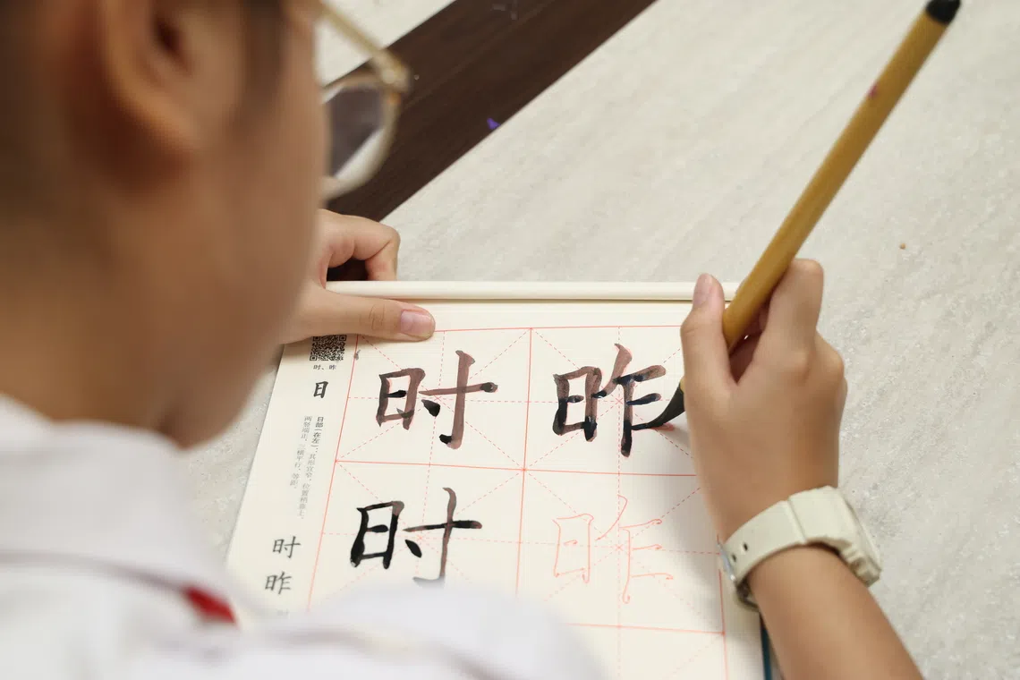 写字能帮助俽慈更好地记忆。 她会留意部首，去理解字的含义。