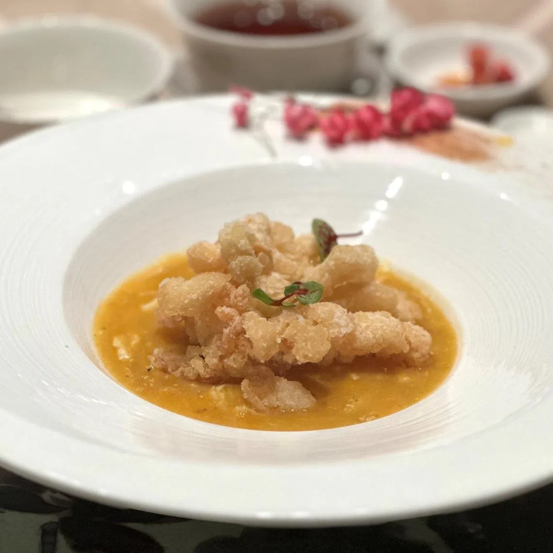 蟹粉扒麒麟鳕鱼结合了螃蟹与鳕鱼的鲜甜。（餐馆提供）
