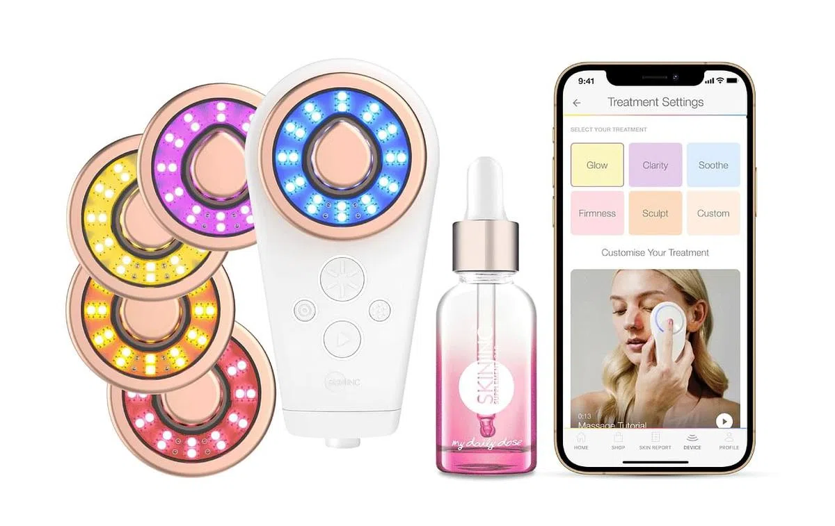 Skin Inc新款Tri-Light光疗仪搭载+SABI手机应用，更智能。（品牌提供）