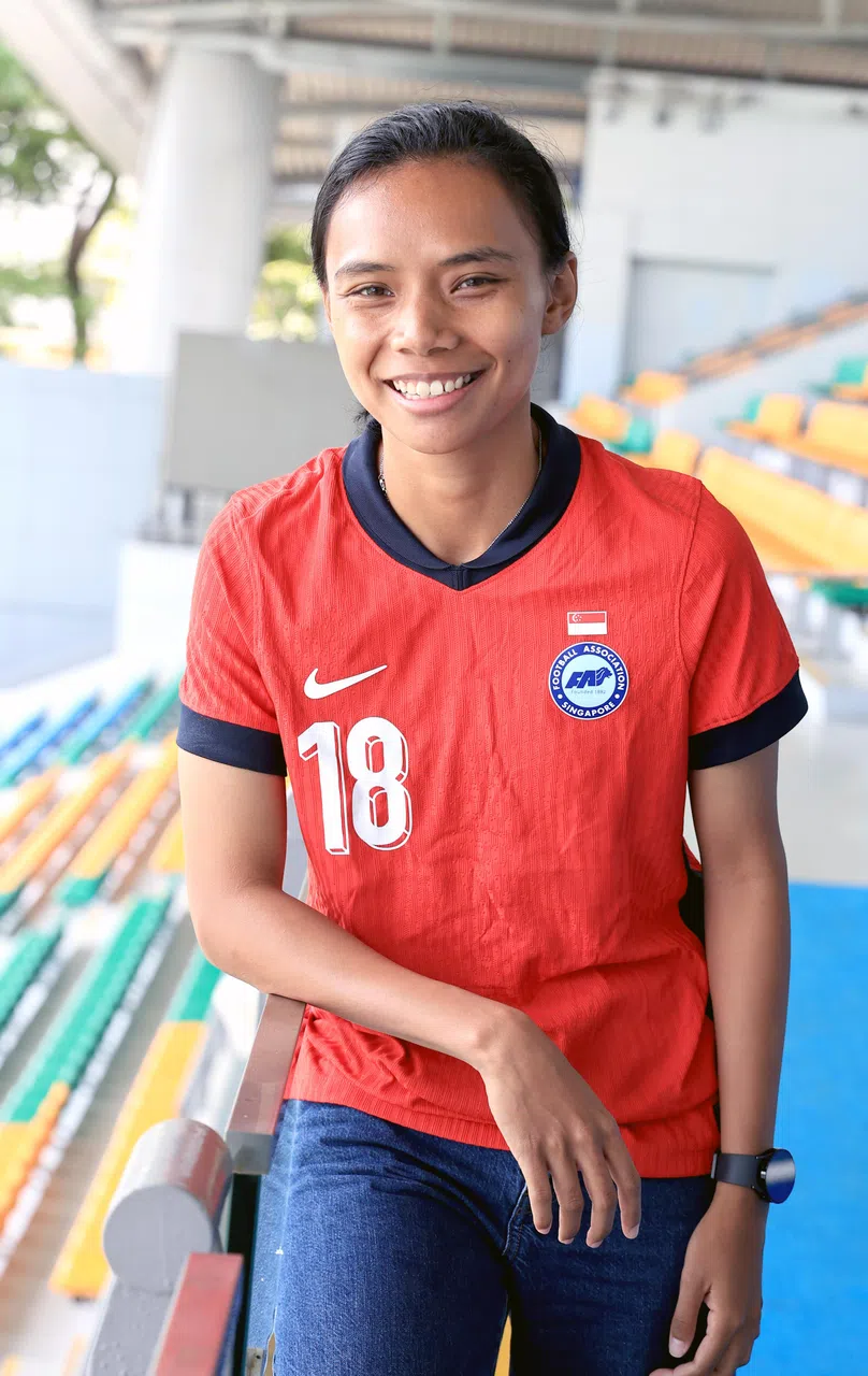 我国雌狮队长罗斯纳妮·阿兹曼说，今年球队大赛任务繁重，她希望保持健康不受伤。（周国威摄）