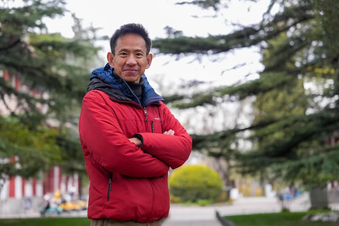 德国马克斯·普朗克社会人类学研究所所长项飙，在北京大学接受《联合早报》专访。（郑礼华摄）