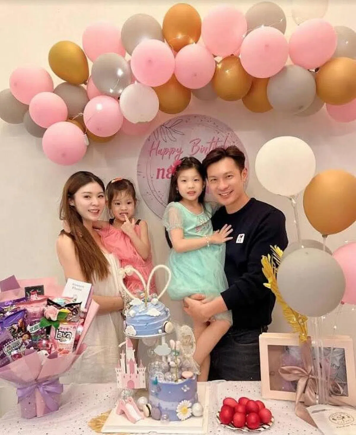 陈泓宇为爱女庆生。（网络）
