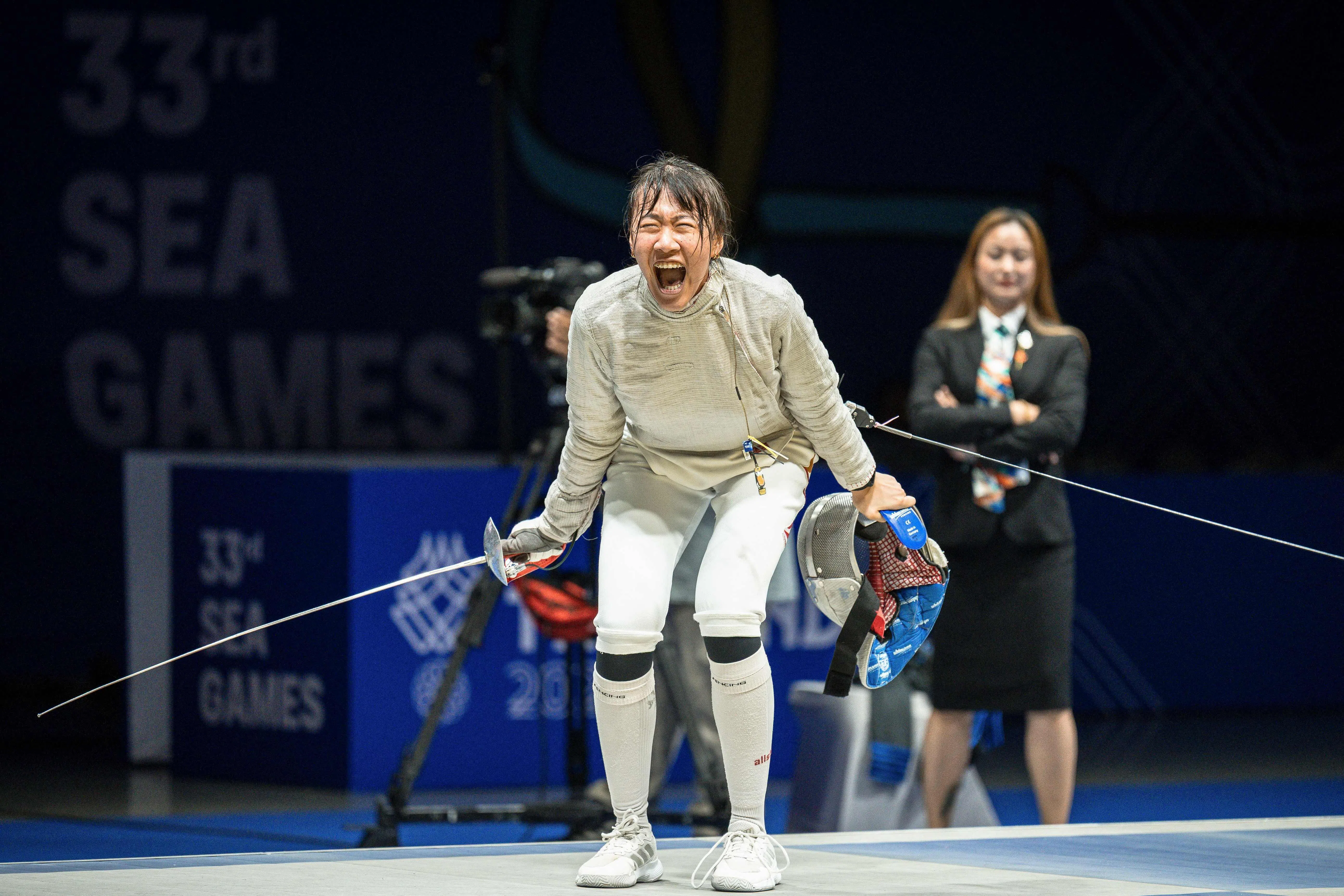 去年12月的泰国东运会，王洁敏（图）在女子个人佩剑决赛12比14落后的情况下，以15比14逆转泰国选手，强势夺金。（法新社档案照片）