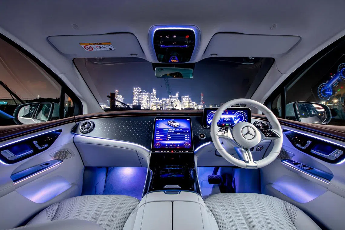 车子的MBUX系统是司机好帮手。（马赛地提供）