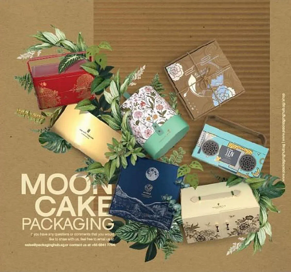 款款精致的月饼盒，展现出设计师和礼盒制造商的小巧心思。（受访者提供）