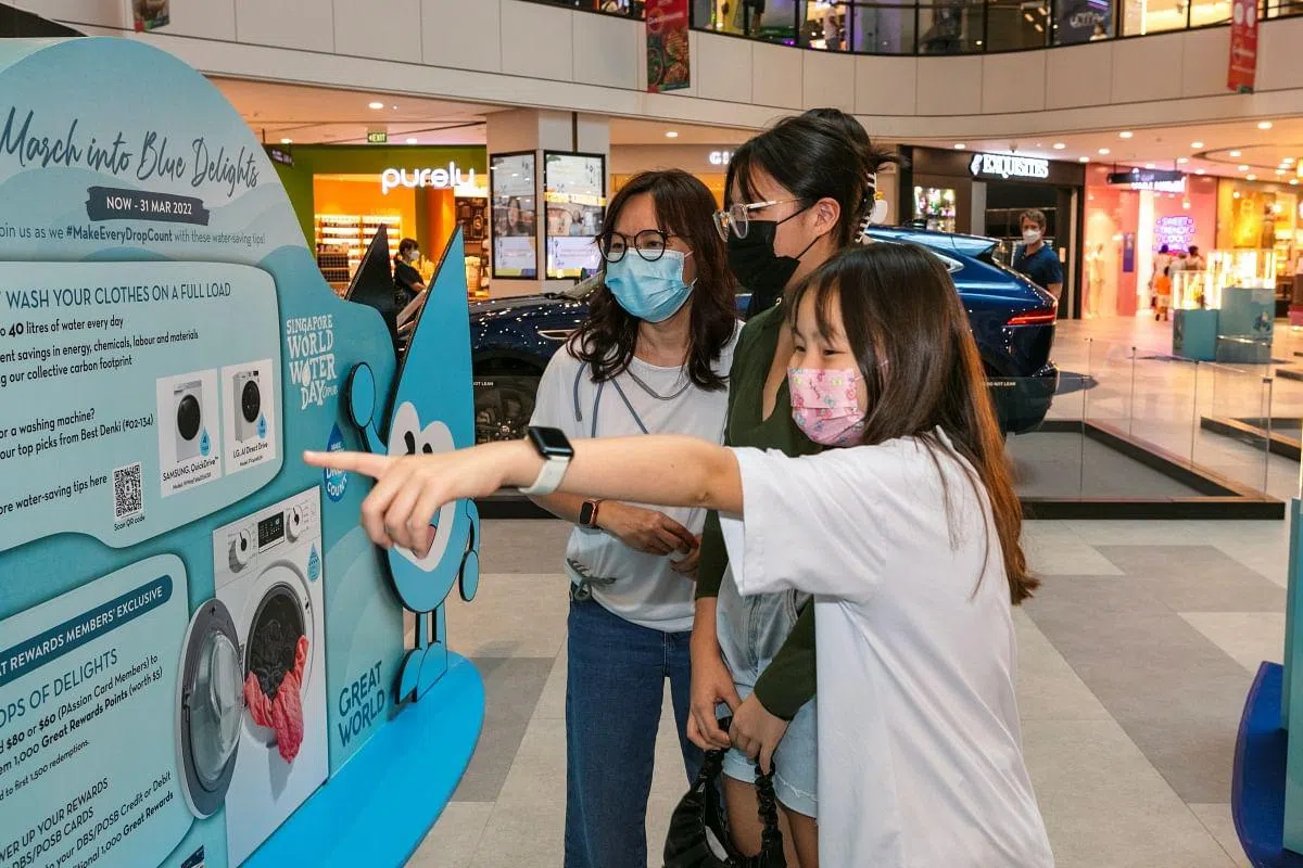 除了有趣水源知识，记得在指定日子穿上蓝色获得优惠哦！（照片由公关公司提供）