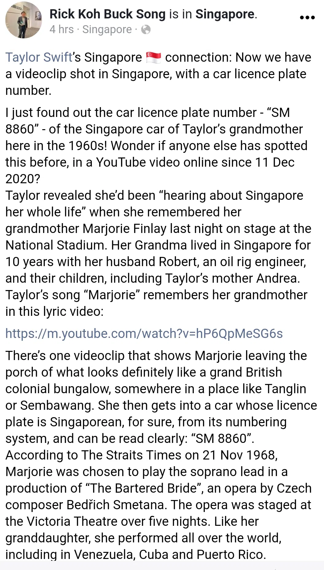 本地作家兼诗人许木松在脸书分享自己的发现，引起网民讨论。（取自许木松脸书）