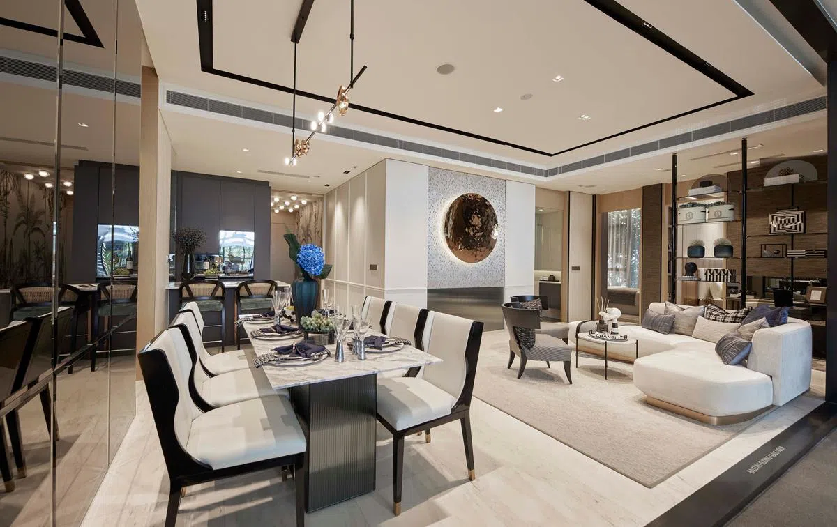 禧盈轩的户型实用，天花板挑高让视觉更开阔，所配置的都是最顶级的名牌器具。（图/商家提供）