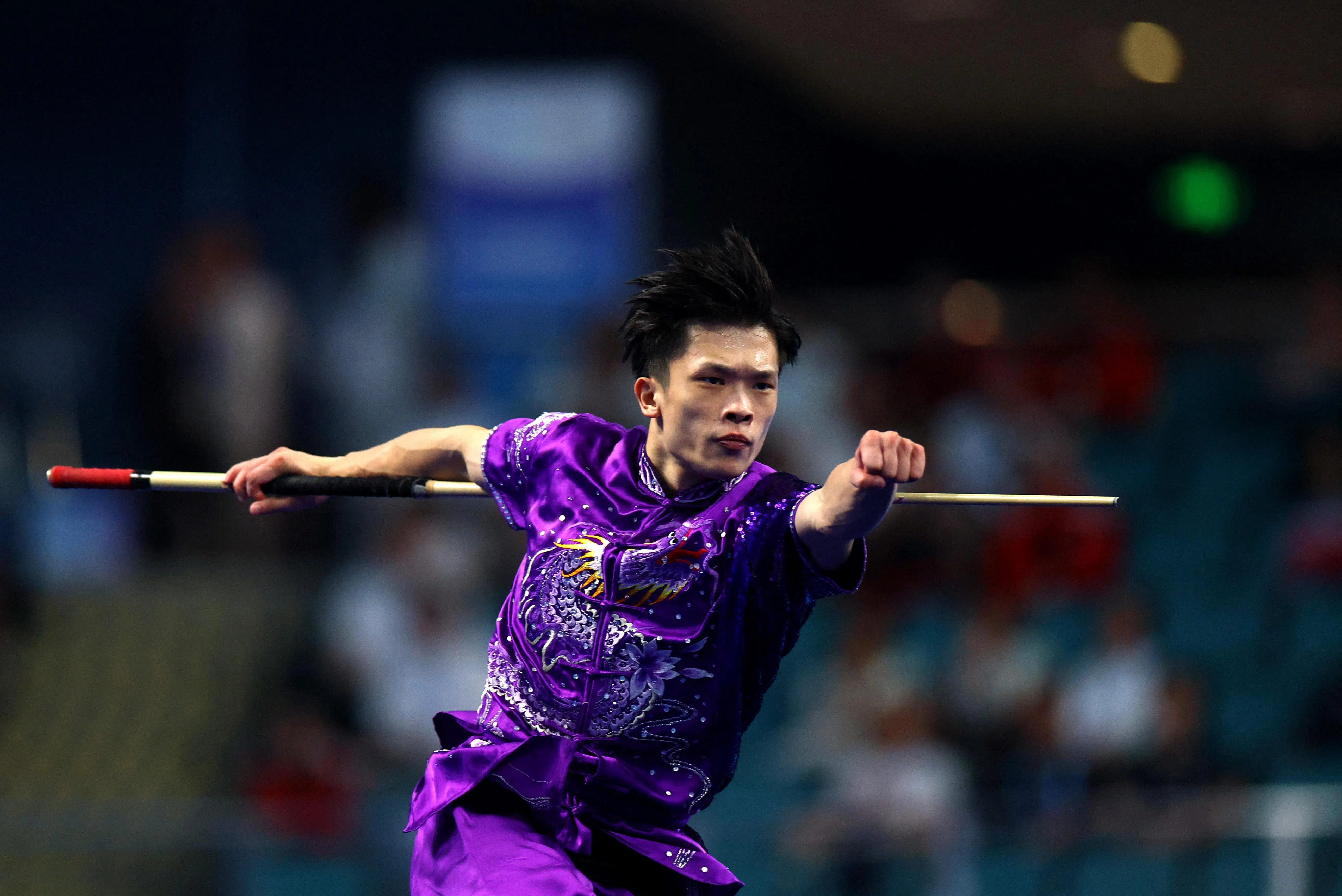 林思韦不论在长拳、刀术和棍术决赛中均排名第三，最终摘下我国武术队在本届世运会的第三枚铜牌，也是最后一枚奖牌。（路透社）