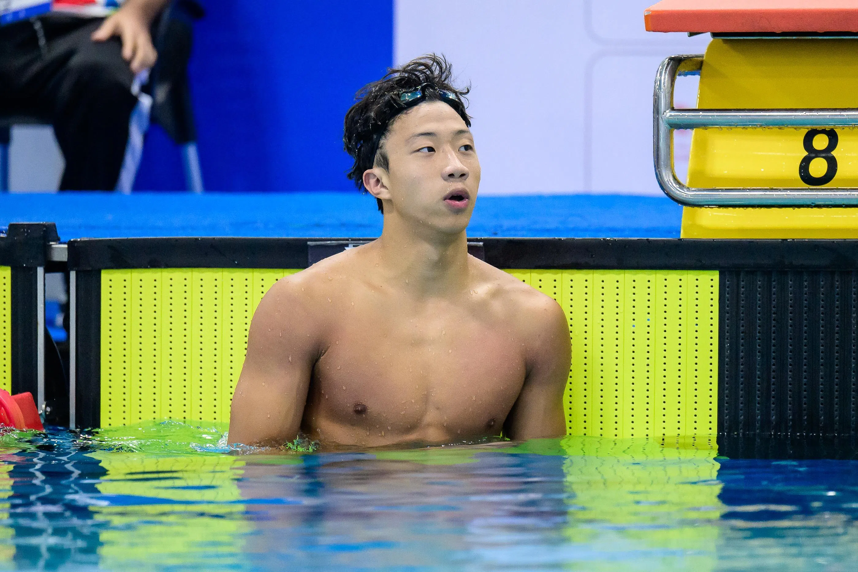 曾衡凯接下来还要参加100米仰泳比赛，争取再次站上领奖台。（全国奥理会提供）