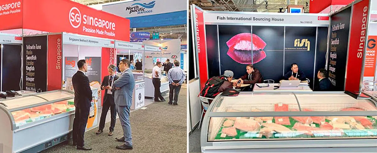 在疫情爆发之前，企发局经常邀请公司参与海外食品展览会，让公司能扩大商机。（图／受访者提供）