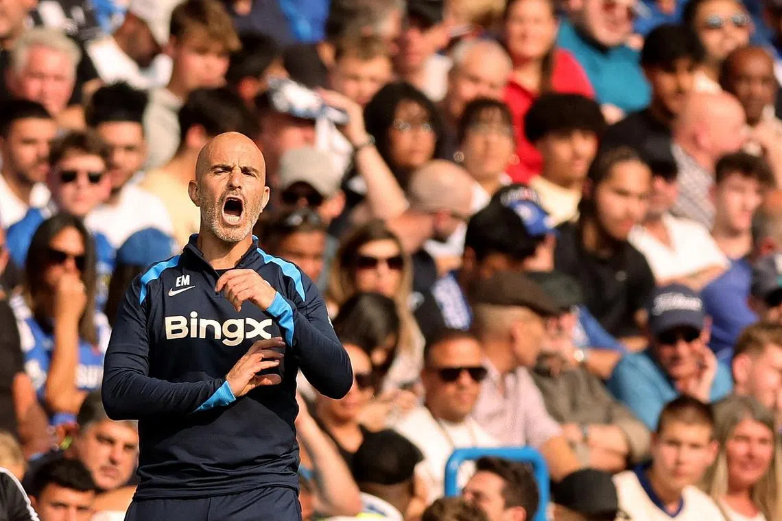 切尔西首炮不响，除了场上表现，球队新帅马雷斯卡也面对球员太多，需要减员的问题。（路透社）