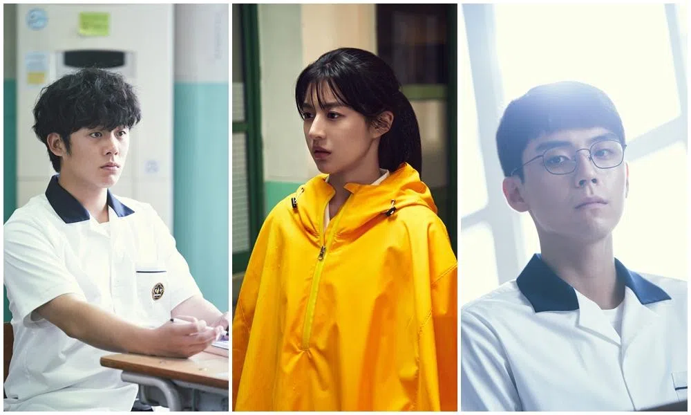 李正河（左起）、高允贞和金道勋，剧中遗传了各自父母的超能力。（Disney+提供）