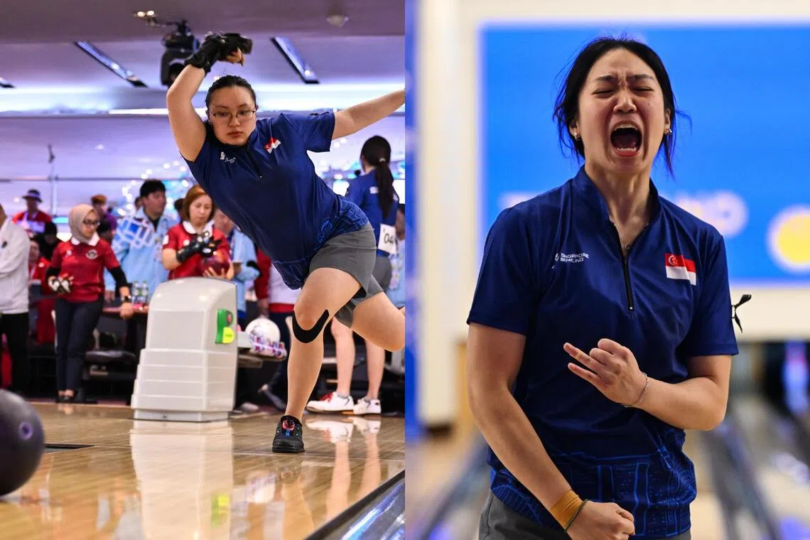 张瑜倩（左）和郑凯璘（右）下来还将和白欣仪及诺伊迪娜参加四人团体赛。（每日新闻）