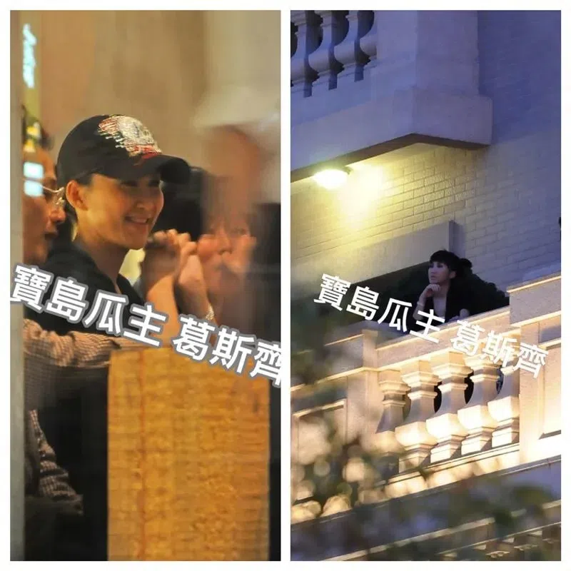 李玟体恤狗仔跟拍辛苦，竟大方站到阳台。（互联网）