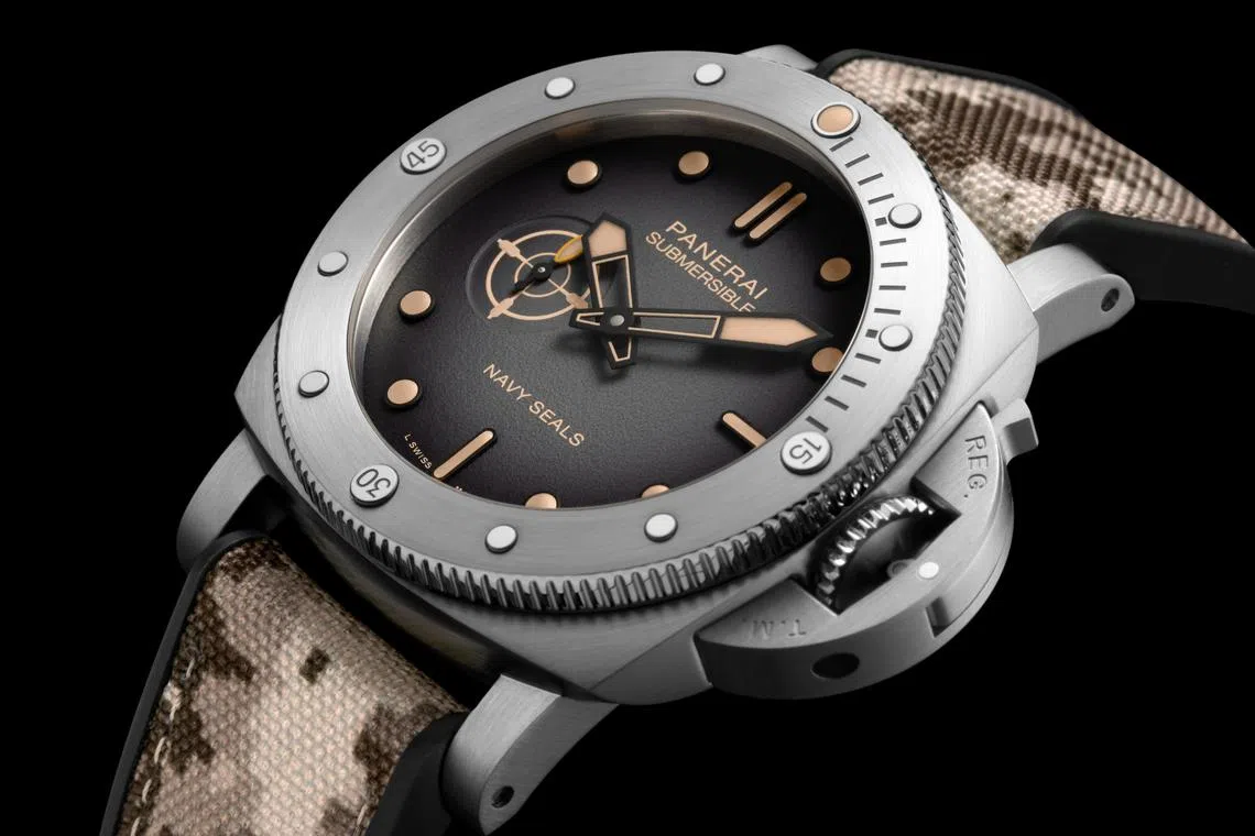 44毫米PAM01518，将军事设计的坚固性与沛纳海的精湛技术融为一体。（沛纳海提供）