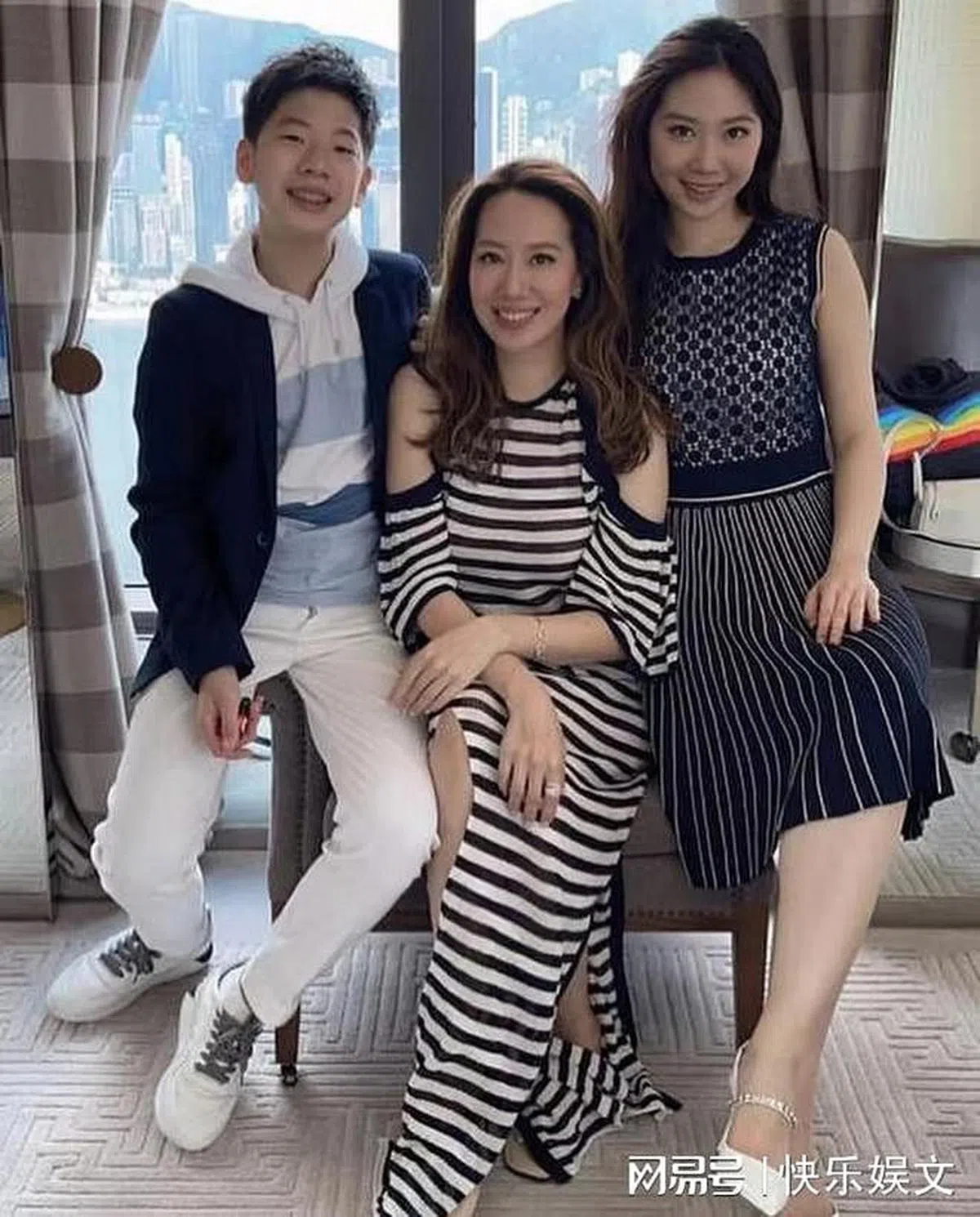 甄子丹的老婆和一对儿女。（取自艺人IG）