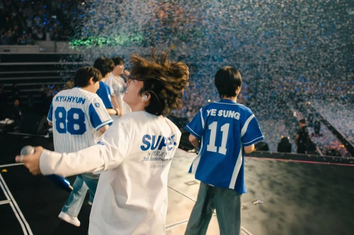 Super Junior在舞台上互动频频，气氛“炸”到顶点。（取自艺声IG）