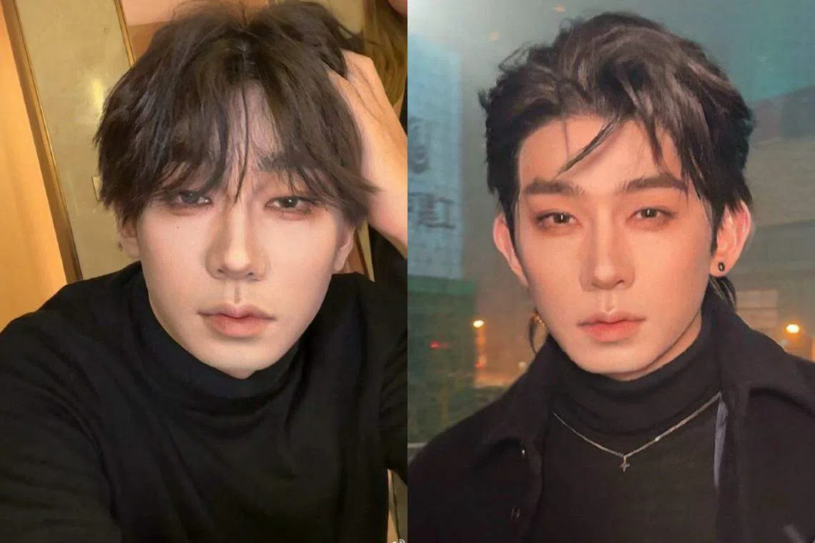 杨迪接受化妆师的改造，前后判若两人。（取自杨迪微博）