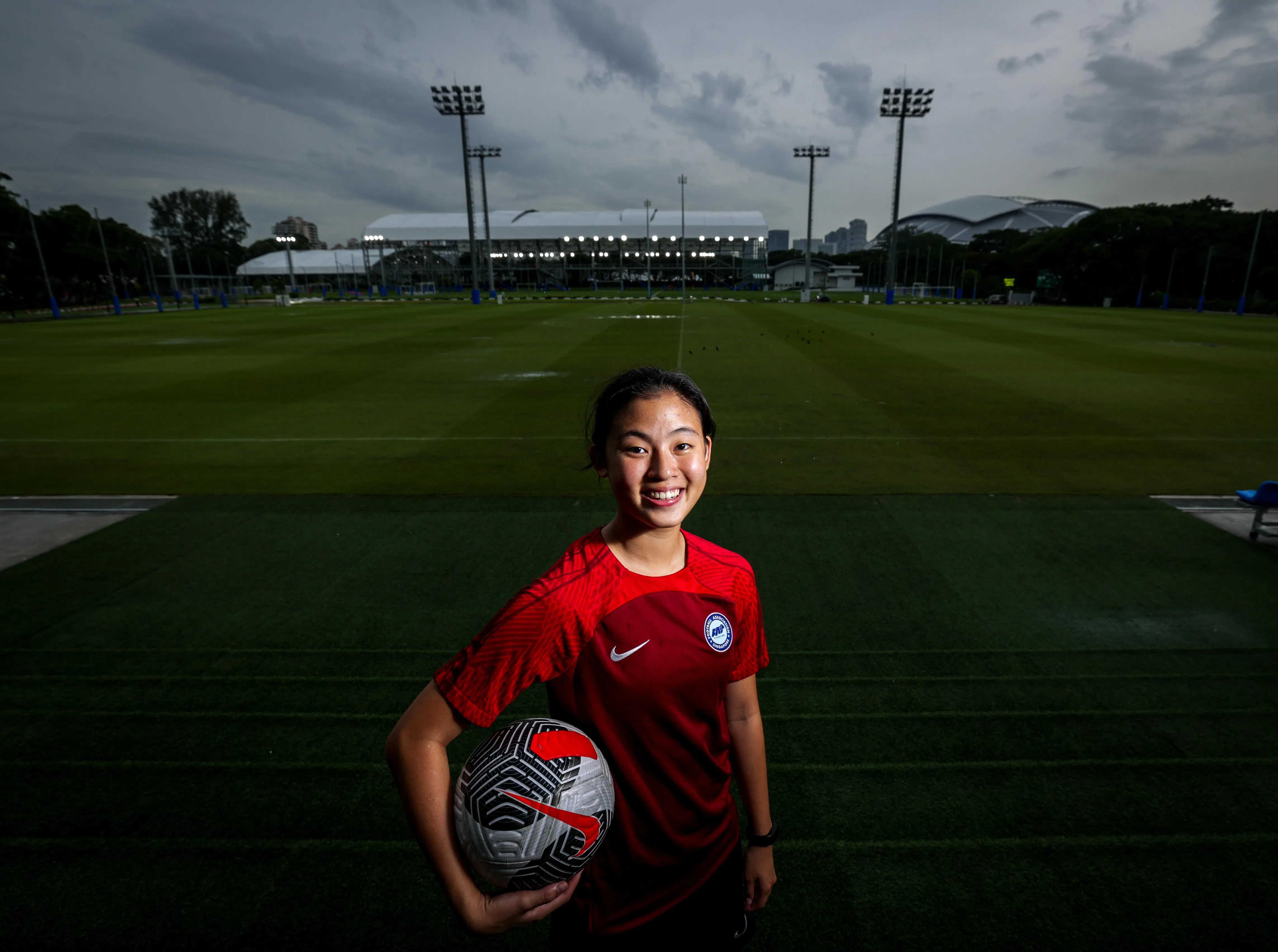 目前效力于日视东京绿茵美人的陈乐恩因日本联赛还在进行而没有出席媒体日活动。（档案照片）