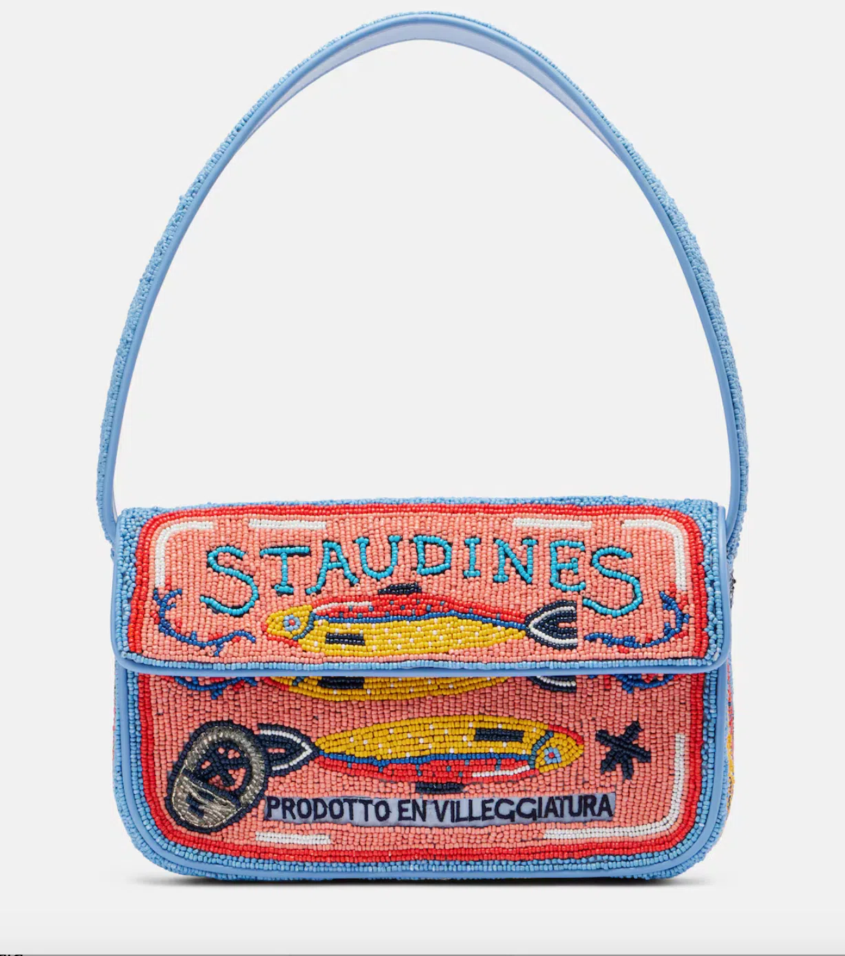 Staud珠绣沙丁鱼包包是“沙丁鱼女孩夏日时尚”的高人气欲望品。（取自Staud官网）