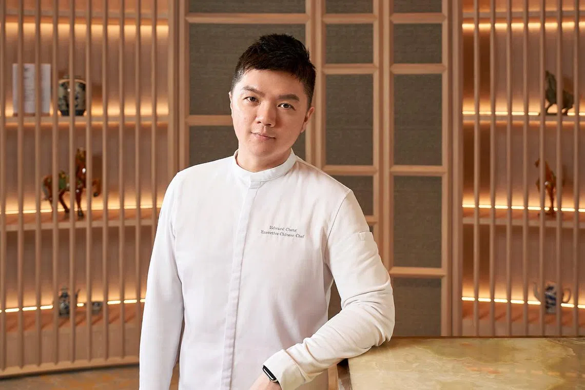 滨海湾宾乐雅臻选酒店中餐馆鸿桃轩行政主厨钟健腾。（餐馆提供）