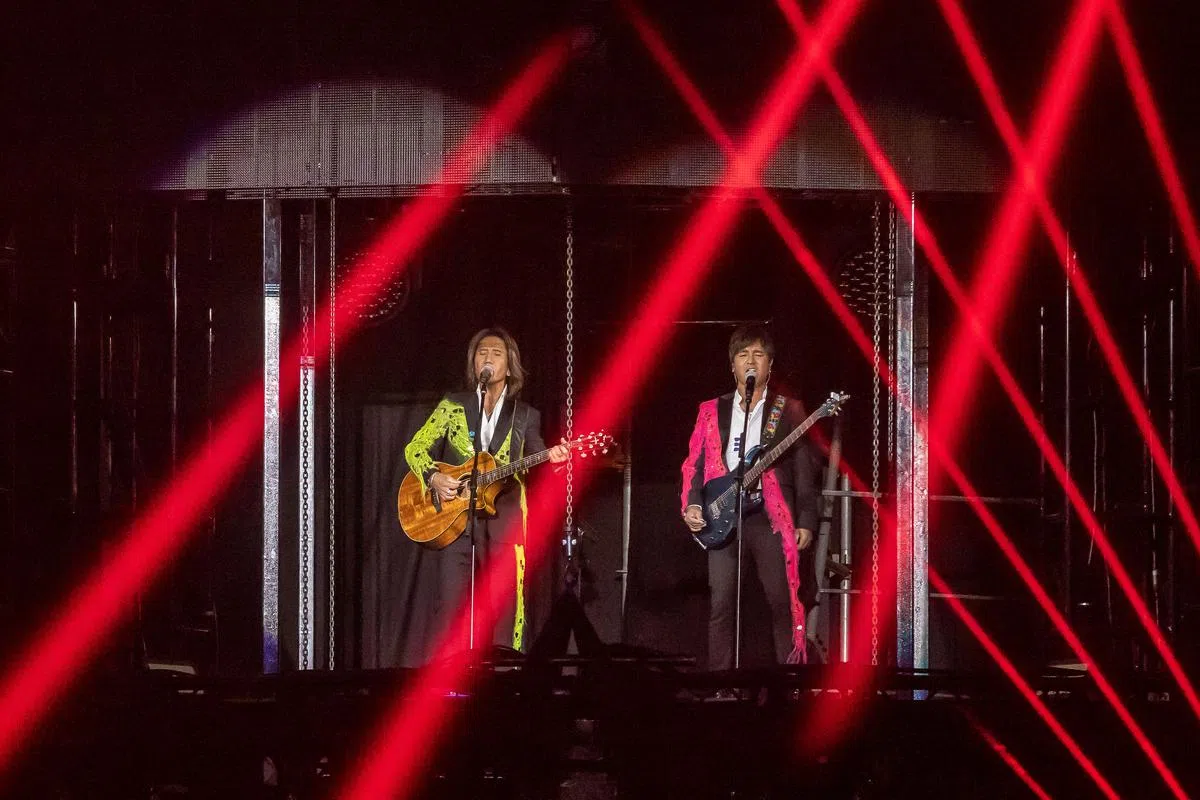 这是动力火车时隔23年再次踏上新加坡室内体育馆舞台。（华研国际和长信传媒提供）