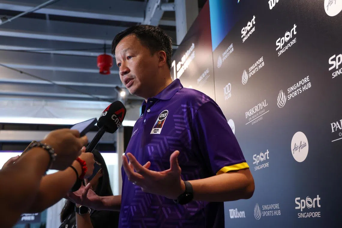 我国体理会体育发展司司长陈伟坚（图）对三人篮球在狮城的发展感到乐观，也指体理会将以实际行动促进这项运动的发展。（白艳琳摄）