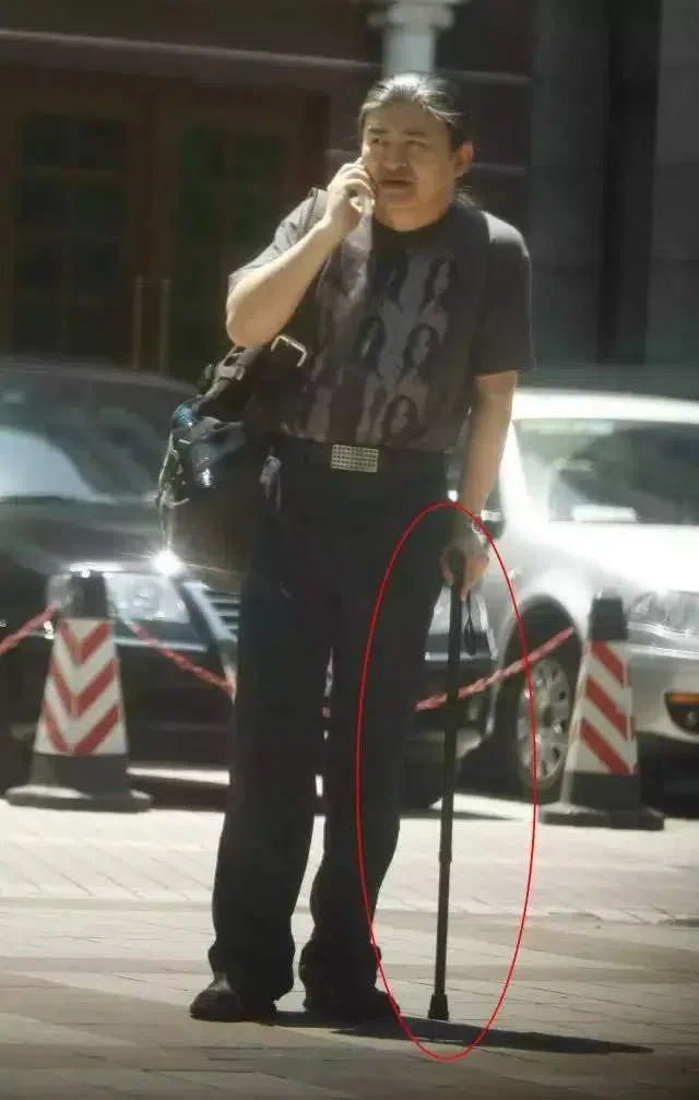 刘欢长期受股骨头缺血性坏死症困扰，曾被拍到拄拐仗行走，健康情况收到关注。（互联网）
